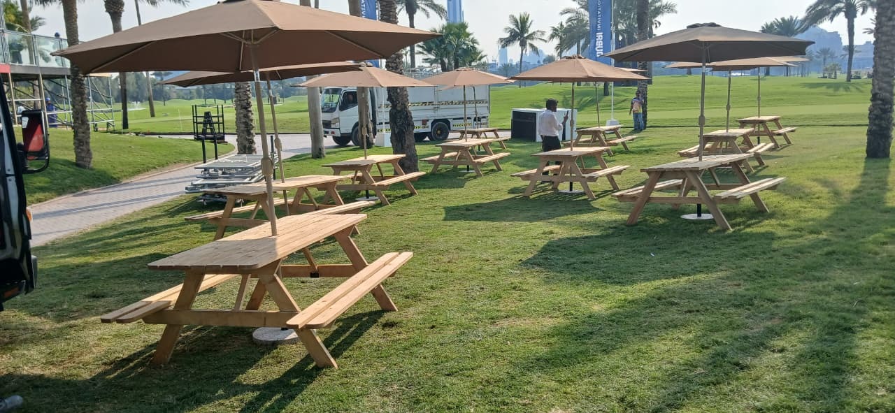 Garden picnic table hire Dubai